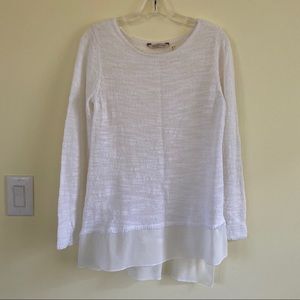 Soft Surroundings White knit tunic.